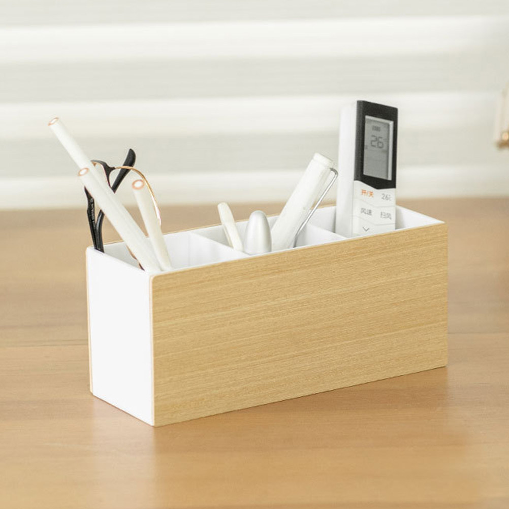 Controller Stand Holder - 나무 탁상용 수납 정리함 다용도 그리드